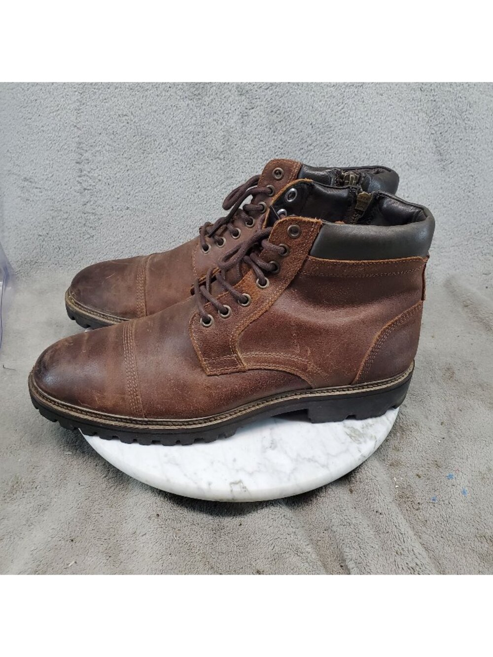 Flag Ltd Shoes Mens Size 10 Marsen Brown Leathe Cap Toe Hiker Boots Boots *Read*